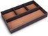 KINGFOM Pu Leather Desk Organizer Tray, 4 Compartment Storage Supplies Drawer Tray for Key, Wallet, Phone
