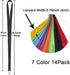YOUOWO Cruise Lanyards Solid Durable 14 Pack 7 Colors for ID Card Badge Holder Office Neck Keychain