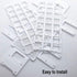 Plastic Test Tube Rack - 2 Pack 24 Holes Holder for 25mm and Below Test Tubes, Detachable, White