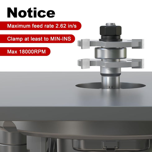 2 Set 1/2 Inch 3 Professional PCS Tongue and Groove Router Bit Shank, Teeth T Shape Wood Milling Cutter Woodworking
