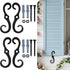 ComfyKit 4 Pack 6.3 Inch Black S Style Shutter Dogs Hardware, Decorative Metal
