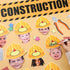 Set gisgfim Construction Bulletin Board Decorations Learning Under Construction Paper Cutouts DIY Photo Helmet