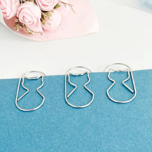 Large Silver Paper Clips, 50 Pcs Jumbo 2 Inch Cute Decorative Fat Cat Paperclips, 50mm Wide Non Skid Steel Wire