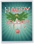 The Best Card Company Jumbo Merry Christmas Card (8.5 x 11 Inch) - Big Group Notecard for Happy Holidays, Xmas