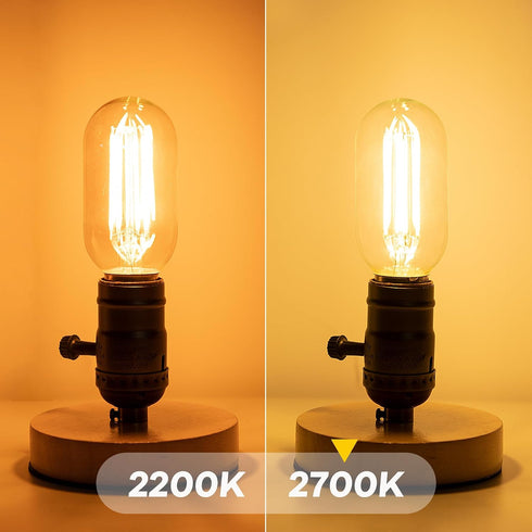 Dimmable E26 Bulbs 60Watt, 4.3 inches T45/T14 6W Bulbs, 900Lumen Bulbs,2700K Scones(2pcs) LED Edsion Tubular Light