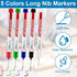 CSMGY 10 Pcs Long Head Deep Hole Marker - Long Nib Markers, Multi-purpose Deep Hole Marker Pens, Quick Dry Waterproof