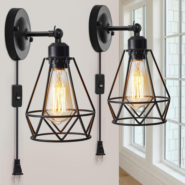 Plug in Wall Sconce, Industrial Sconces Wall Lighting, Vintage Wall Lamp with