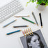 Ballpoint Pens Black Ink with Super Soft Grip Medium Point 1.0mm Office Pens (Gold 12-count)