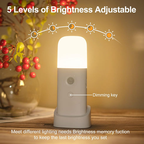 2000mAh Portableimmable 5 2Pack) YELKO Motion Sensor Night Light, Rechargeable Night Lights Battery Powered