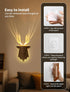 Dimmable Deer Night Light with Remote Control, Rechargeable Antler Lamp, Deer Wall Light, Deer Sconce Gifts for Women