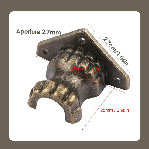 4Pcs Walfront Furniture Legs Antique Jewelry Chest Meuble Wood Box Decorative Feet Leg Corner Protector Metal Furniture