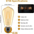 LED Dimmable Edison Light Bulbs 4W, 2700K Warm White (Amber Glass) ST58, E26 Base Pack of 6 by ASOKO