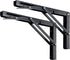 Toirxarn 8" Heavy Duty Black Folding Shelf Brackets, Steel Collapsible Bracket for Wall Mounted Desk, Pack of 2