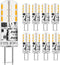 YUIIP G4 LED Bulb, 2W 10W 20W Halogen Replacement, AC/DC 12V G4 Bi-Pin Base, Warm White 3000K, 8 Pack