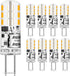 YUIIP G4 LED Bulb, 2W 10W 20W Halogen Replacement, AC/DC 12V G4 Bi-Pin Base, Warm White 3000K, 8 Pack