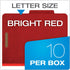 Pendaflex Pressboard Classification File Folders, 3 Dividers, 2" Fasteners, 2/5 Tab Cut, Letter Size, Bright Red, Box