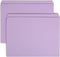 Smead File Folder, Reinforced Straight-Cut Tab, Letter Size, Lavender, 100 per Box (12410)