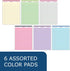 Roaring Spring Enviroshades Recycled Legal Pads, 50 Sheets, 8.5" x 11.75", Pack of 6 Assorted Colors