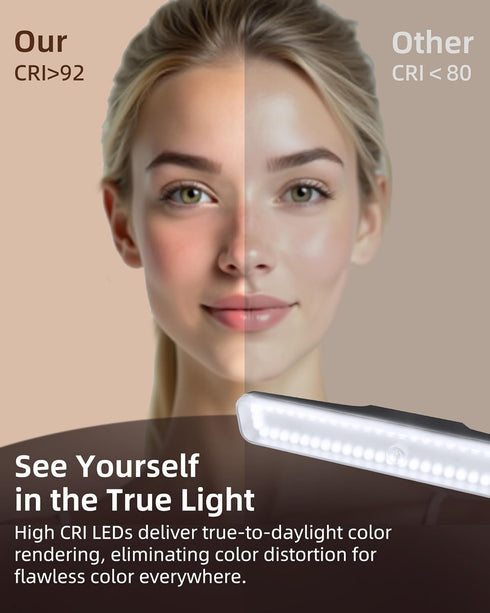 1 Pack, 3 Dimming, EZVALO Wireless Makeup Light Vanity Lights for Mirror,Bathroom Mirror Light, Rechargeable, Color