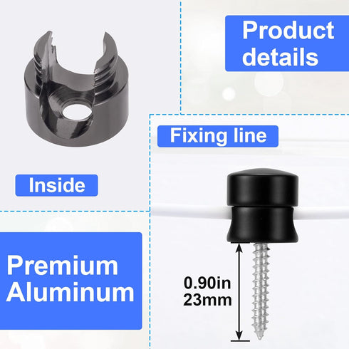 SmallCat 3 Sets Charger Holders for Cords, Adjustable Cable Anchor Holders, Adhesive Metal Cord Clips, Cable Management