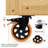 4 Inch Caster Wheel, Heavy Duty Caster, Locking Swivel Caster Wheel for Cart, Furniture and Workbench, Orange