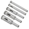 Diamond Drill Bits Set, 5-Pieces with 5mm to 12mm Cutting Diameter for Glass Drilling Hard Materials