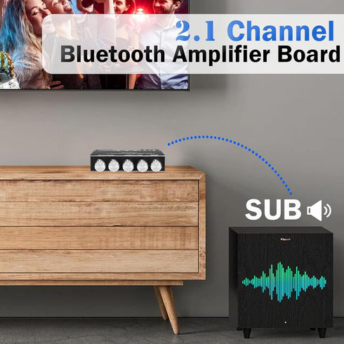 5.0 50W+50W+100W 2.1 TPA3116D2 Bluetooth Channel Subwoofer Amplifier Board HiFi Treble and Bass Control Stereo Digital