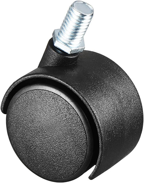 uxcell 1.5 Inch Swivel Caster Wheels Nylon 360 Degree Threaded Stem, Pack of 4, 100lb Total Capacity