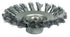 Weiler 13426 4" Knot Wire Bevel Brush, .020" Steel Fill, 5/8"-11 UNC Nut, Made in The USA