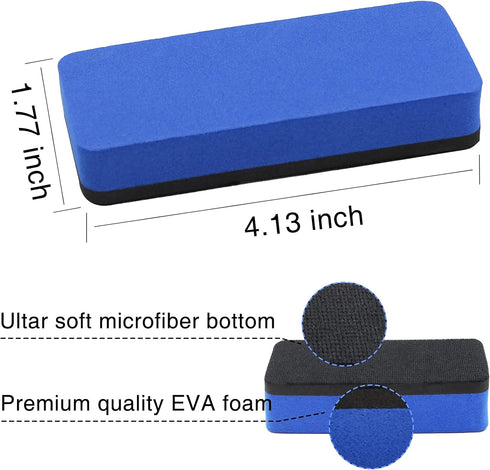 OWLKELA Magnetic Dry Erase Erasers, Assorted, White Board Erasers, 4 Pack, Dry Erase Board Erasers, Magnetic Whiteboard Eraser by OWLKELA