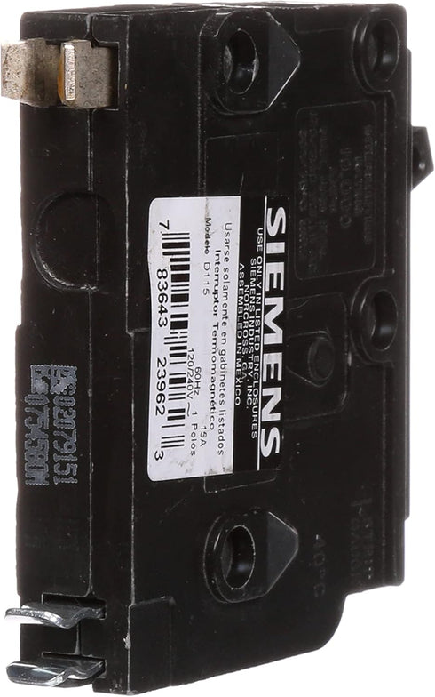 Siemens HI 15-Amp D115 QO Replacement Single Pole Circuit Breaker, as shown in the image