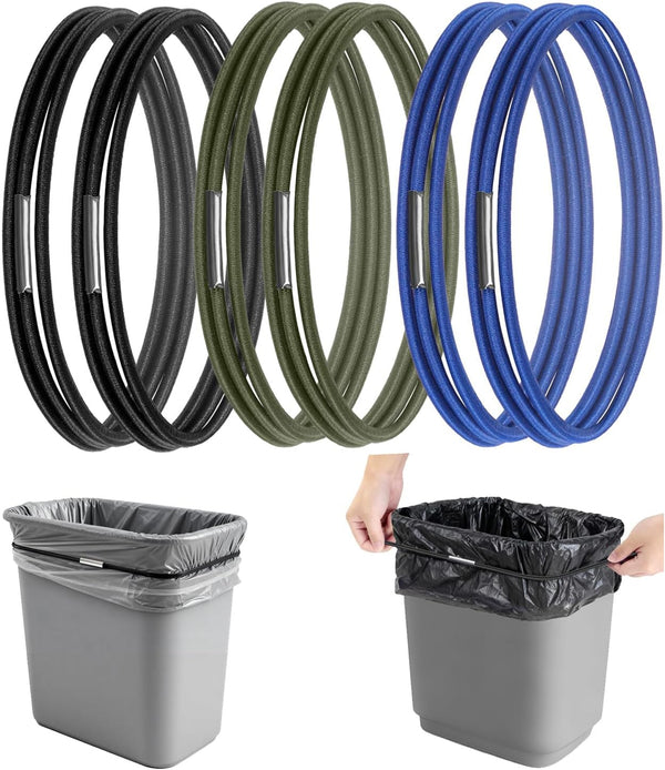 kloumify 6 Pcs Trash Can Rubber Bands, Large Rubber Bands Fits most 7-30