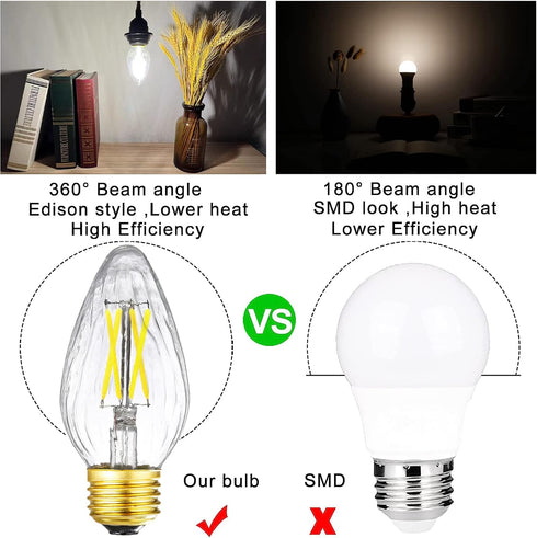 E26 Bulb 6W E26 Bulb 60 Dimmable 4000K E26 Bulb AC120V 600lm Bulb Lamp,Pack 6 LEOOLS Edison Equivalent LED Watt Light