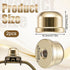 FdcZeyxior 1/4-27 2 1/2 Inch Lamp Finials Caps, Pcs Lamp Finial Tapped Metal Decorative Knob Caps, Tall Gold Finish