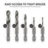 NEIKO 11402A Stubby Drill Bit Set for Metal, 5 Piece 1/4" Quick Change Hex Shank, M2 High Speed Steel