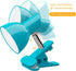 LED Clip Lamp, 5W Super Bright Small Desk Light with 330 Rotation, Clamp for Desk/Table/Bed Headboard, Modern Blue