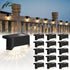 JACKYLED Solar Deck Lights 16 Pack Solar Fence Light Solar Powered Outdoor