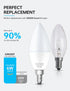 KINDEEP LED Candelabra Light Bulbs, Dimmable 60 Watt Equivalent, Daylight 5000K, E12 Base (6 Pack)