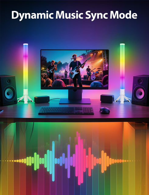 360 16 3 DAYBETTER Smart LED Light Bars, TV Backlight with Music Sync and Scene Modes, RGB Light Bars with Million