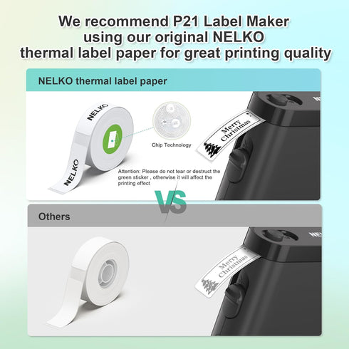 Label Maker Machine with Tape, P21 Portable Bluetooth Label Printer, Wireless Mini Label Makers for Organizing Storage