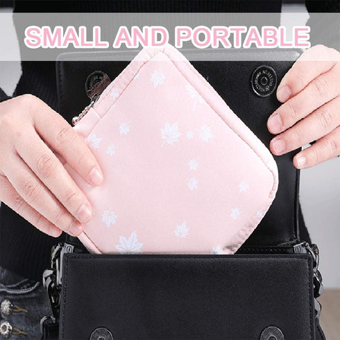Bag,2pcs Sanitary Napkin Storage Menstrual Cup Pouch,Cotton Cloth Portable Sanitary Napkin Pads Storage Bags Feminine