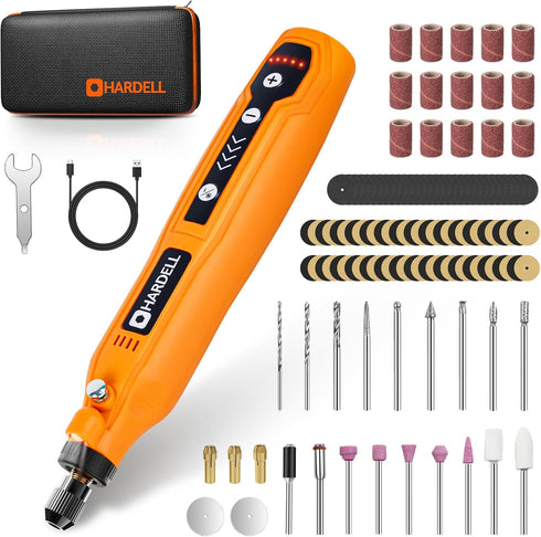 HARDELL Mini Cordless Rotary Tool, 5-Speed and USB Charging Rotary Tool Kit