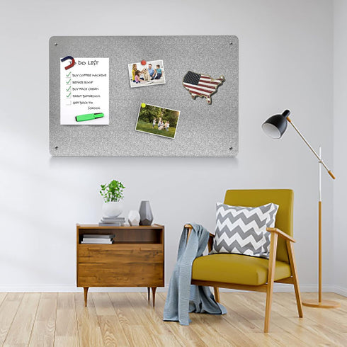 Magnetic Board 17.1" x 11.8" for Magnets and Bulletin Board, Suitable for Wall, Refrigerator, Cabinet, Easy Hanging