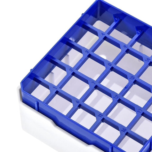 uxcell Centrifuge Tube Freezer Storage Box, 25 Places Waterproof Polypropylene Holder Rack for 1.8/2ml Tubes