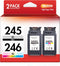 PG-245 XL/CL-246 XL High Capacity Combo Pack for Canon, 1 Black and 1 Tri-Color for Pixma Printers