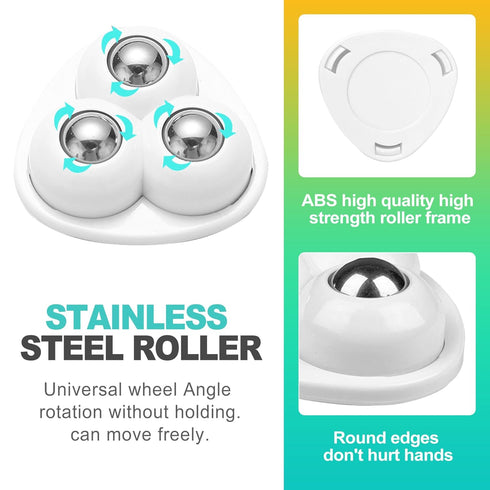 KornaDoz 8 360 Countertop, PCS Self Adhesive Caster Wheels, Swivel Mini Casters for Small Appliances - Appliance