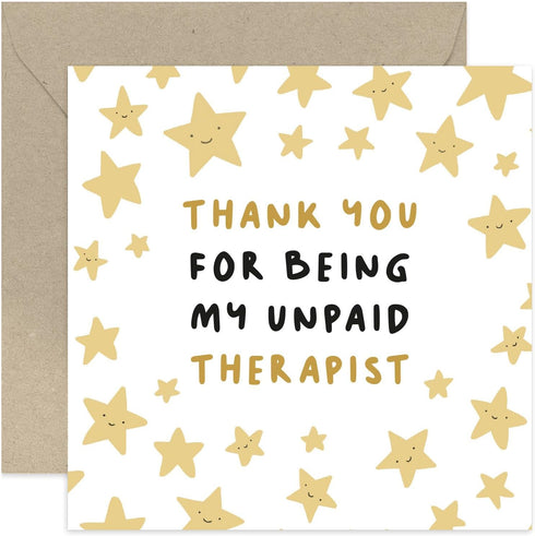 Old English Co. Thank You For Being Unpaid Therapist - Funny Birthday