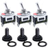 Twidec 3Pcs Heavy Duty Rocker Toggle Switch ON Off 2 Pin 16A 250V AC SPST with Waterproof Boot Cap Cover Ten-1021-B101