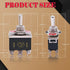 Twidec 3Pcs Heavy Duty Rocker Momentary Toggle Switch - 16A 250V AC DPDT 3 Position 6 Pin (ON)-Off-(ON) with Metal Boot