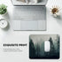 Monochromatic Forest Landscape Digital Art Mouse Pad - Serene Pine Tree Design for Computers Laptop